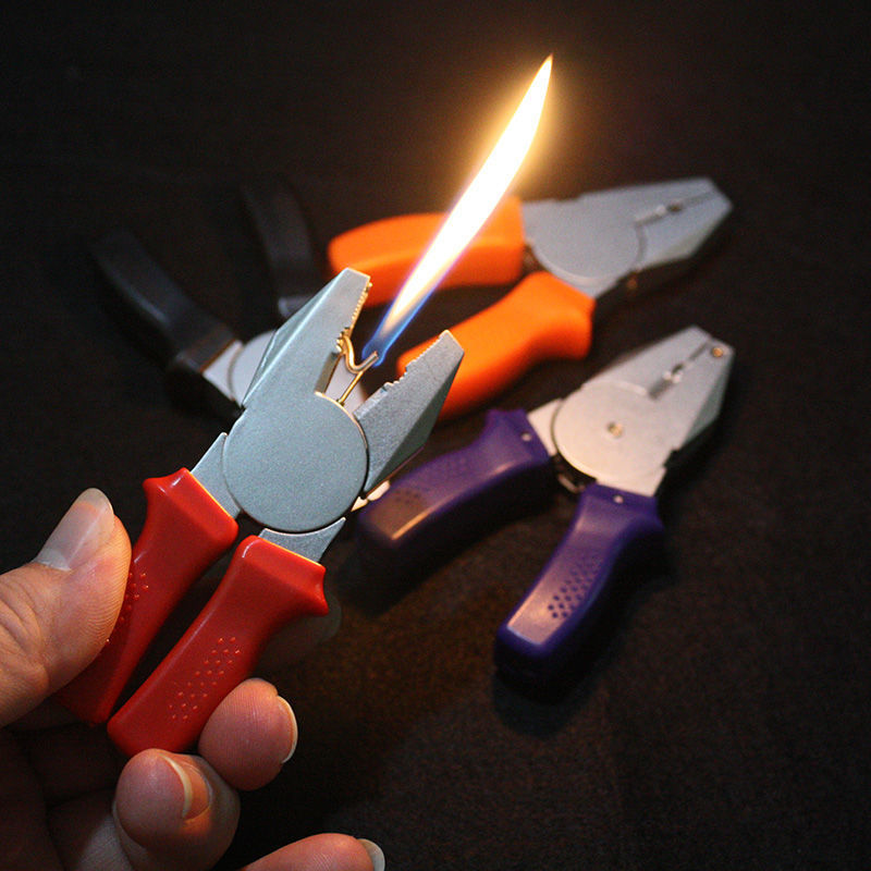 New unique creative men's lighter inflatable personality wrench pliers hammer funny cute model kettle windproof