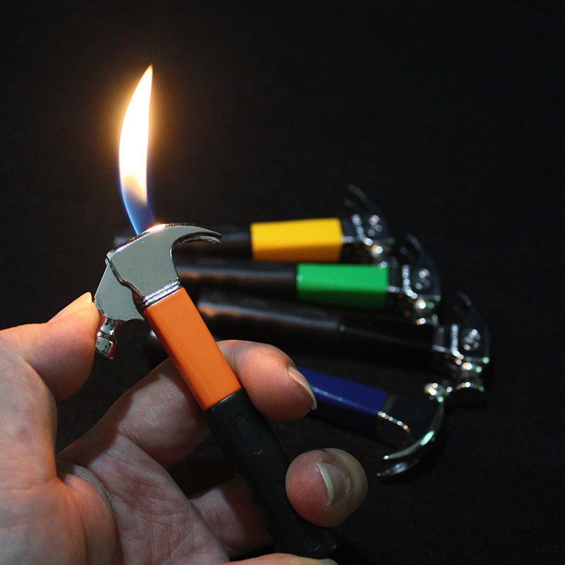 New unique creative men's lighter inflatable personality wrench pliers hammer funny cute model kettle windproof