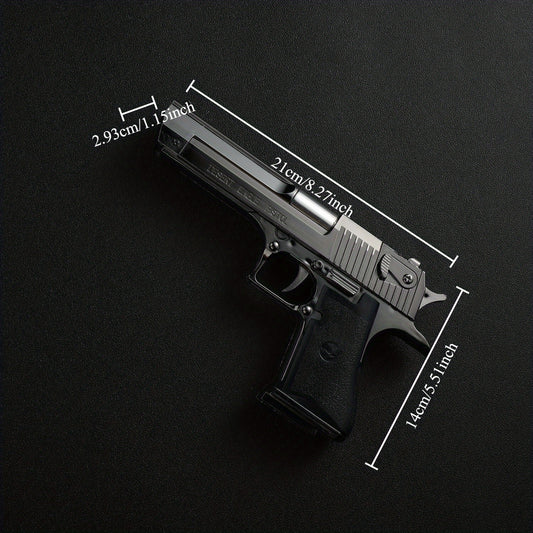 Desert Eagle Pistol Modern Lighter - Heavy Duty Zinc Alloy Refillable Butane Lighter with Realistic Firearm Design, Collectible Gift for Outdoor Cooking, BBQ & Survival Kits (Gunmetal)