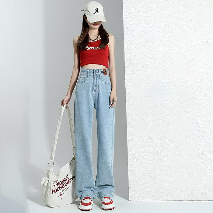 High-waisted baggy pants