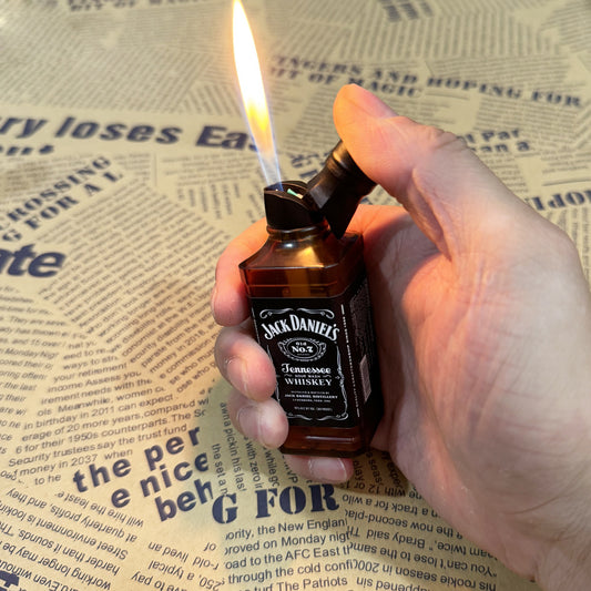Personalized creative funny open flame direct inflatable Jack Daniels lighter