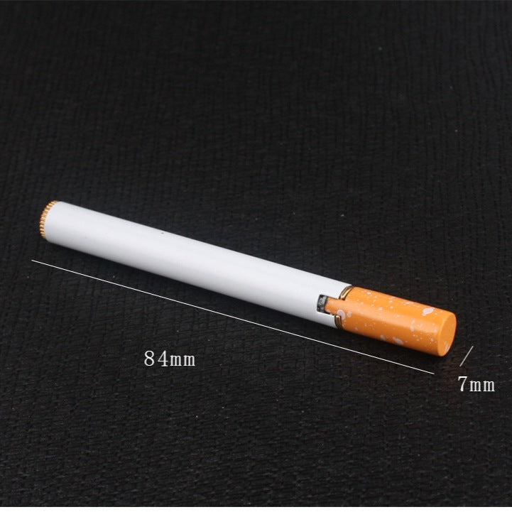 Mini fine cigarette lighter grinding wheel open fire lighter metal small fine cigarette trick personalized creative lighter
